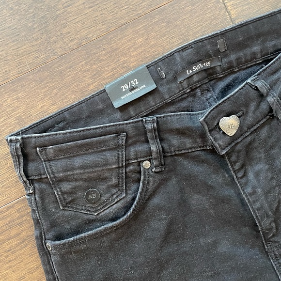 New with tags Scotch & Soda black skinny jeans size 29/32 fits like 25/32 - Picture 5 of 5